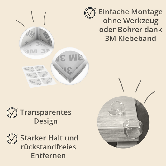 Eckenschutz Transparent 12er-Pack