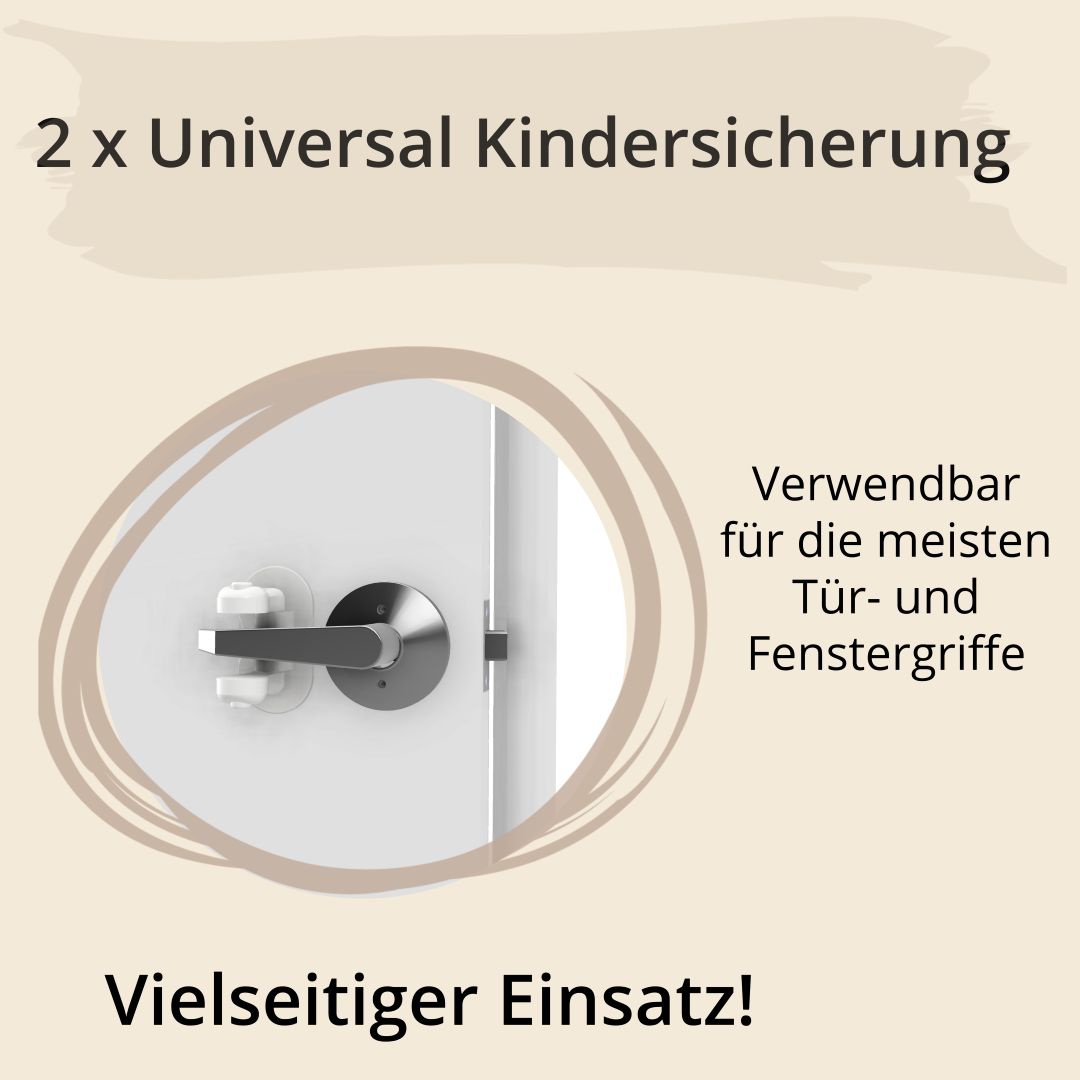 Universal Kindersicherung für Türen oder Fenster - 2 Stück